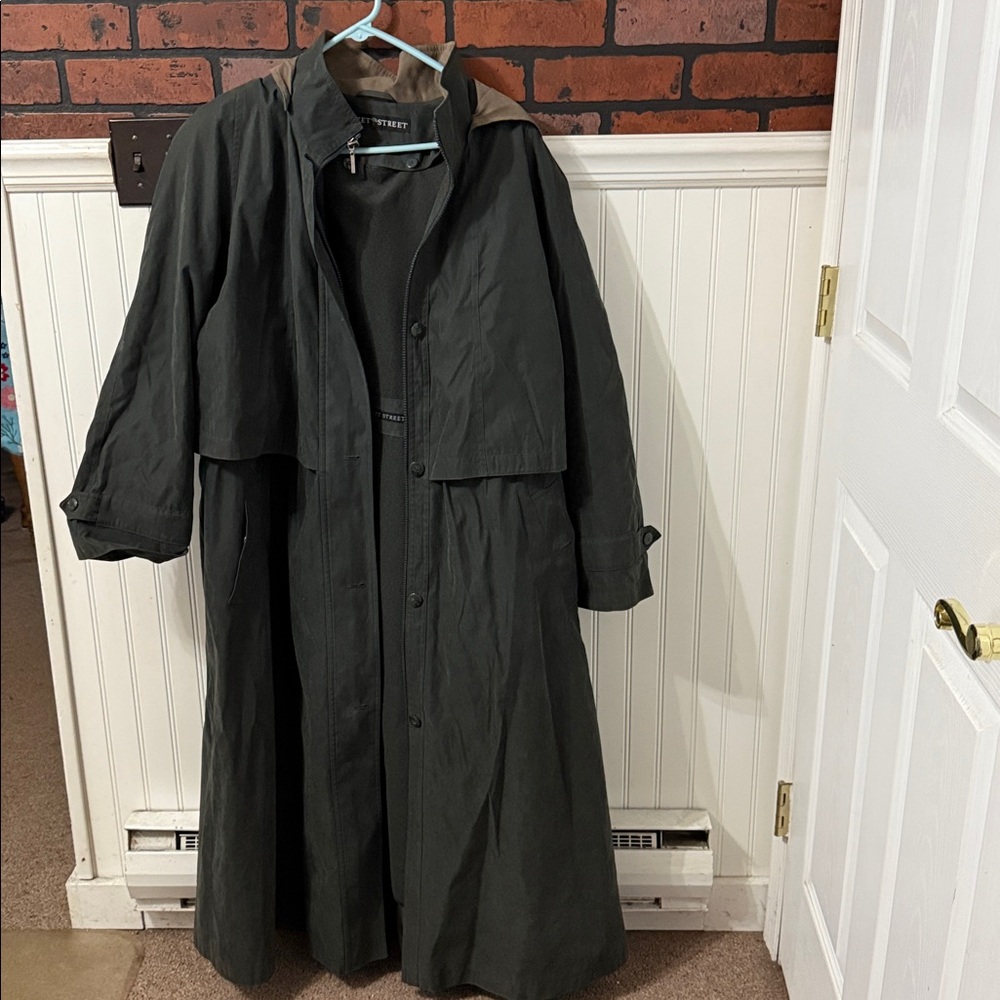 Elegant Olive Trench Coat